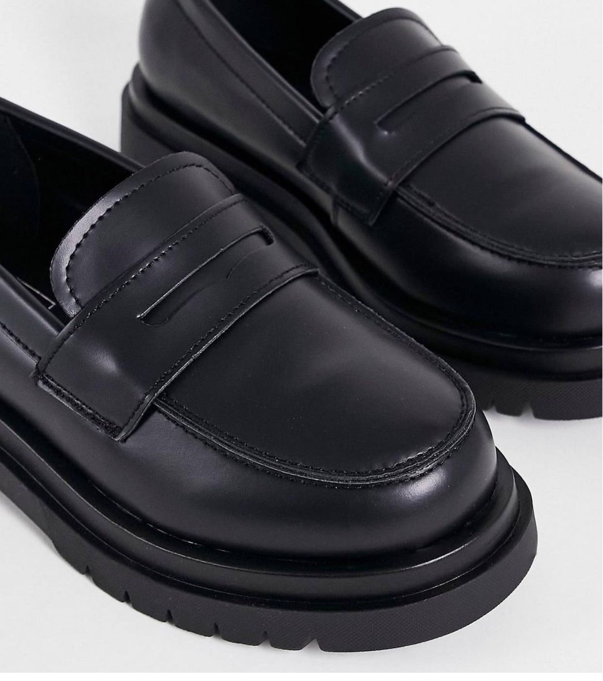 Truffle collection wide chunky loafers in black