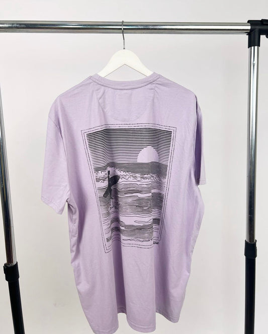 Purple tee with surf image