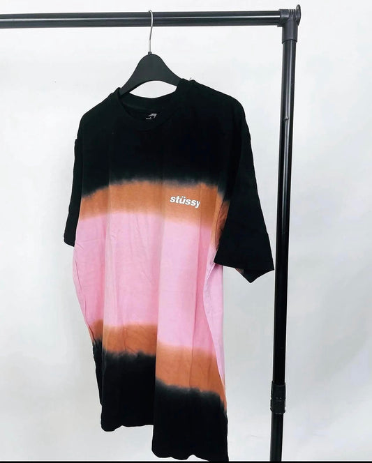 Stussy panel dye pattern t-shirt