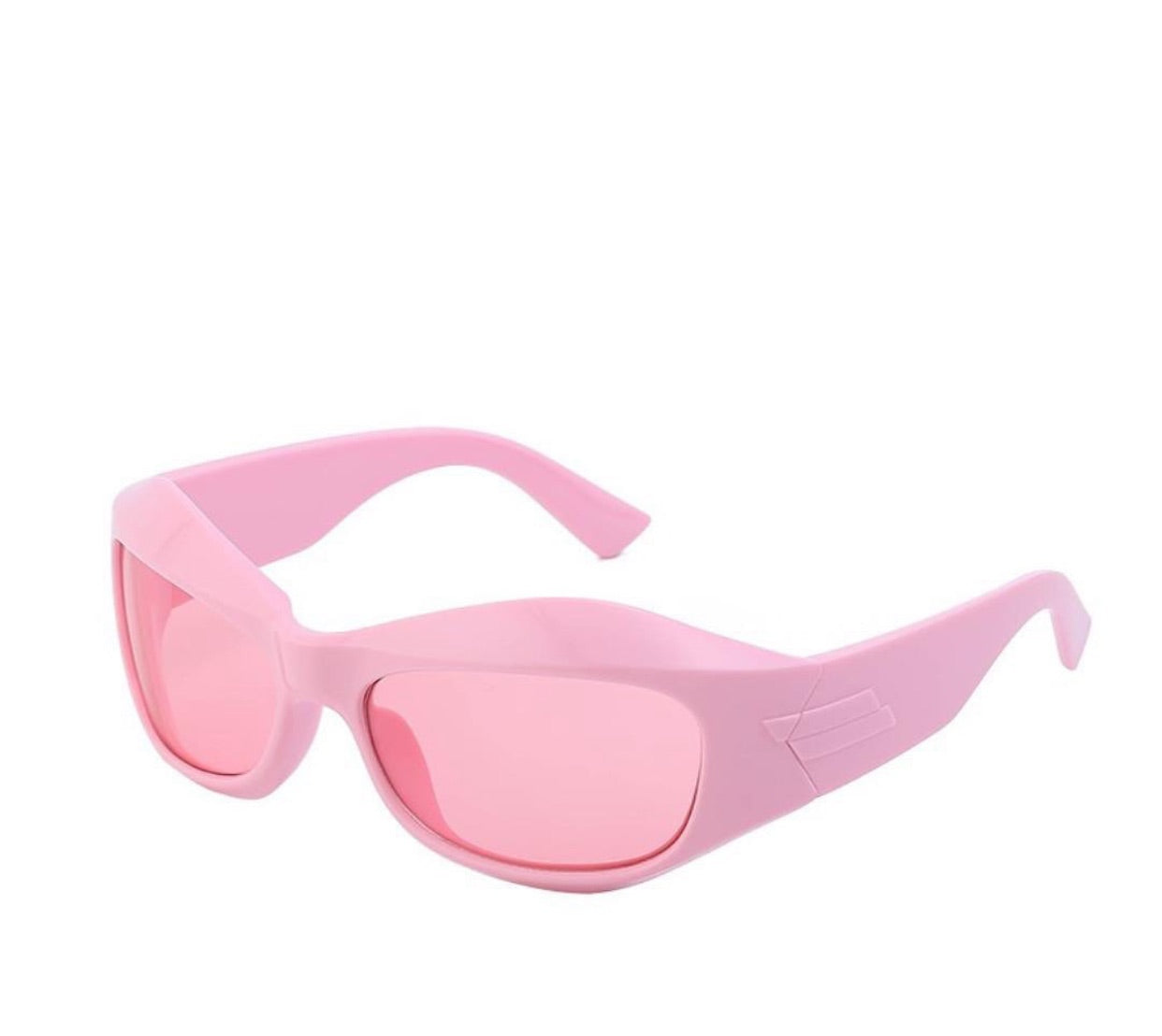 Wrap around acetate glasses in pink