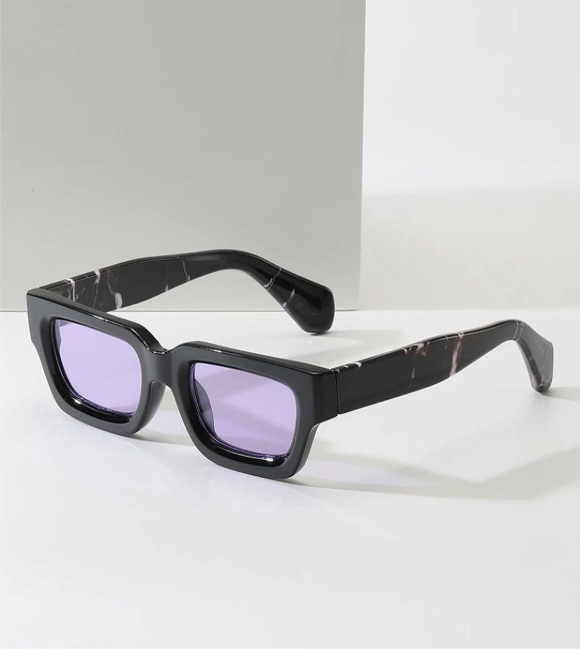 Vintage Men Trending Punk sunglasses with purple lens