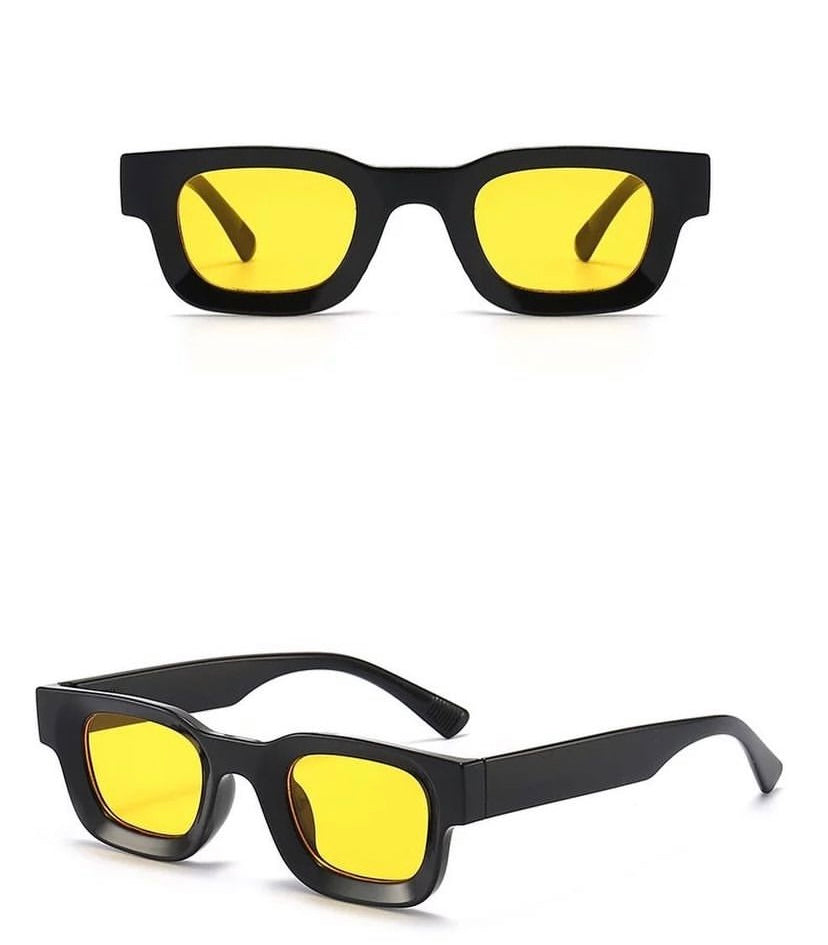 Retro punk sunglasses in yellow
